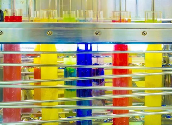 Colorful chemical dye in mixer process — Stock Photo, Image