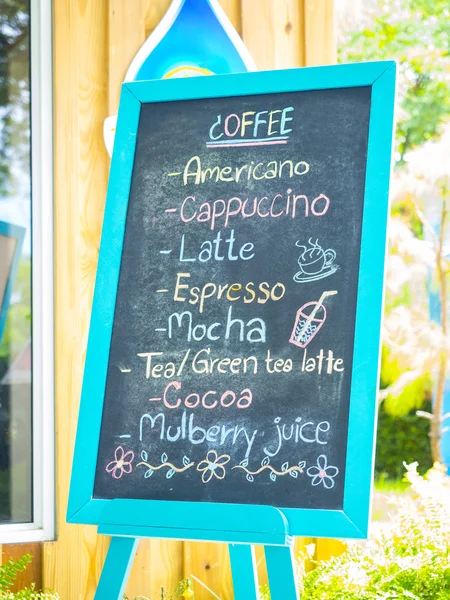 Lettere a mano di menù di caffè — Foto Stock