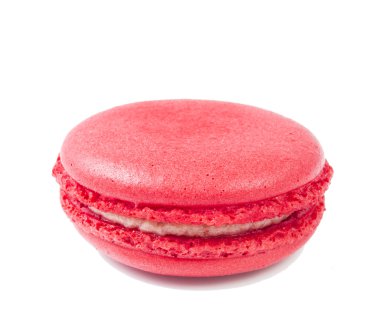 beyaz izole renkli macaroons