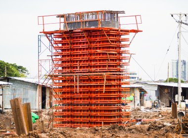 demir inşaat beton direğe oluşturmak için