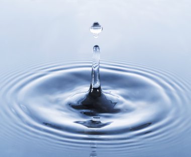 stop motion bir damlacık su yüzeyine dalga deseni oluşturma