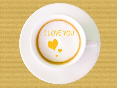 Beyaz fincan cappuccino kahve