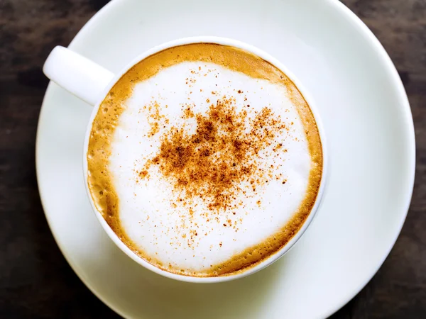 Caffè cappuccino in tazza bianca — Foto Stock