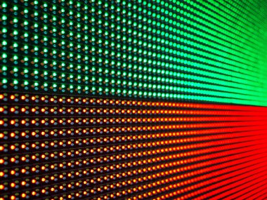 yeşil ve kırmızı Led, panelde yakın