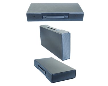 Kara kutu dava üzerinde beyaz izole 