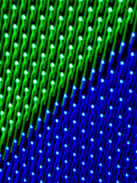 Green and blue LED on panel, — Stock Photo, Image