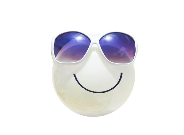Sunglass πλαστικό λάμπα ως χαμόγελο συγκίνηση — Φωτογραφία Αρχείου