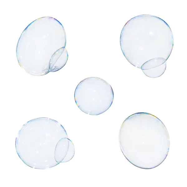 Leves buborékok elszigetelt fehér — Stock Fotó