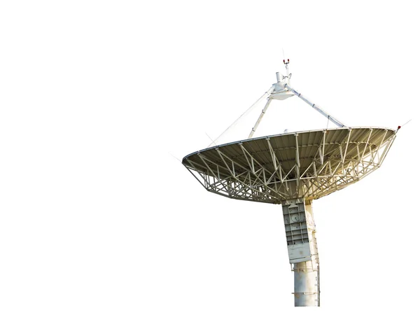 Satellite dish receiving data signal — Stock Photo, Image