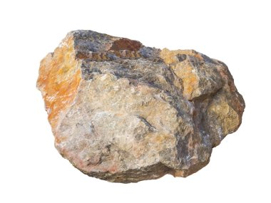 big granite rock stone, isolated clipart