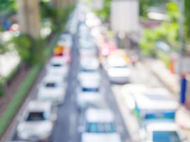 trafik sıkışıklığı, arka plan bulanıklık