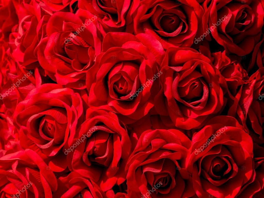 Artificial red roses texture background — Stock Photo © missisya 80476462