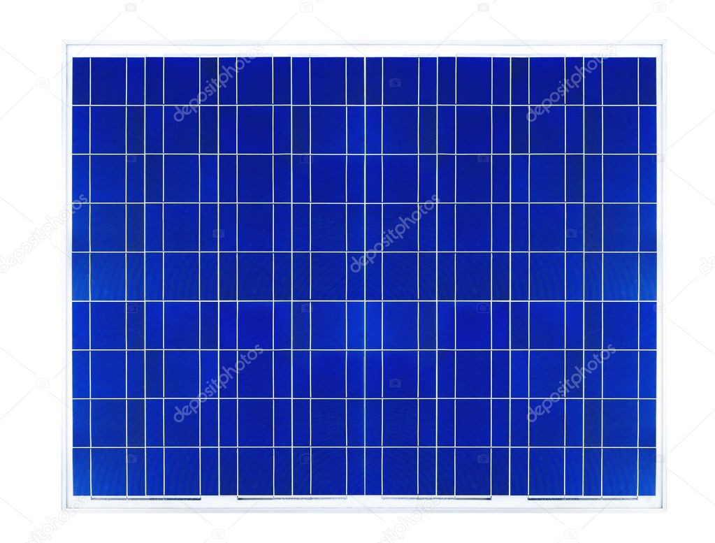 solar cell isolated on white