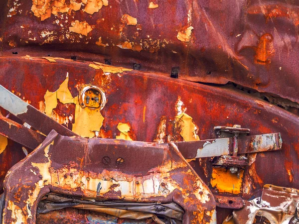 Aged iron metal in rusty texture — Stock Photo, Image