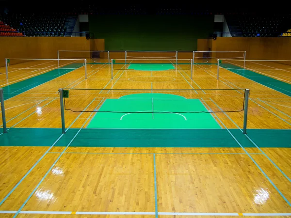 Badminton sport courts on stadium — Stock Photo, Image