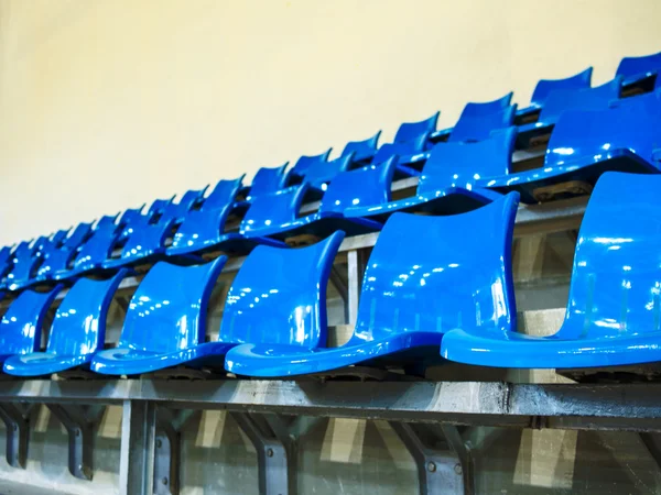 Seat rows installed on indoor sport stedium — Stock Photo, Image