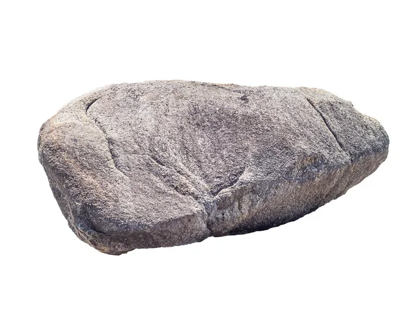 Duży granit skała kamienia, biały na białym tle na — Zdjęcie stockowe