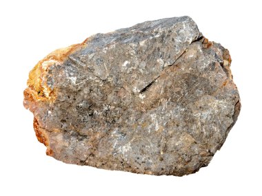 Büyük granit taş üzerinde beyaz izole