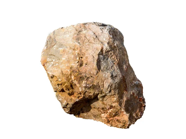 Pedra de rocha granito grande isolado em branco — Fotografia de Stock