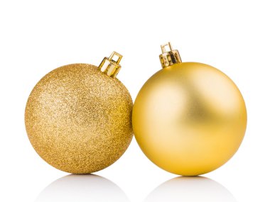 süs Noel için altın bir şekilde dekore edilmiş top