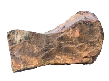 Büyük granit taş, izole üzerinde beyaz