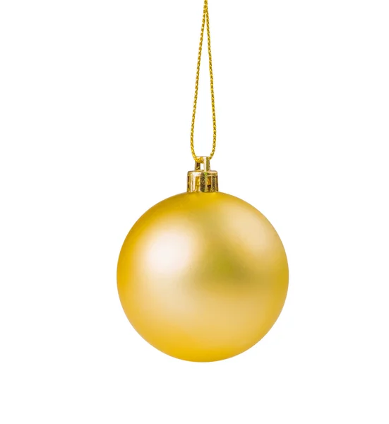 Золотий різдвяний м'яч для декоративного різдвяного — стокове фото