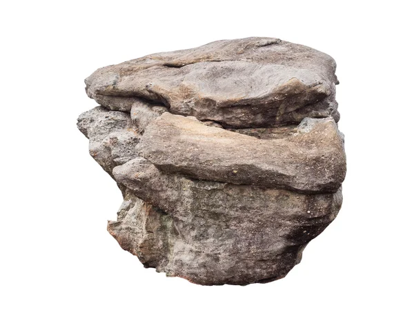 Big granite rock stone, isolated on white — Stock Photo, Image