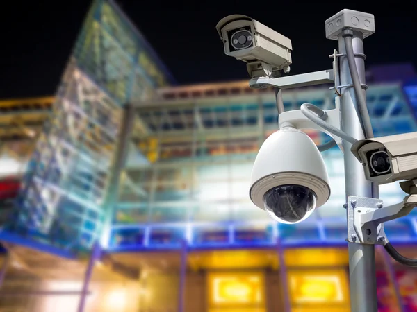 Cctv installed on the pole in outdoor — Stock Photo, Image