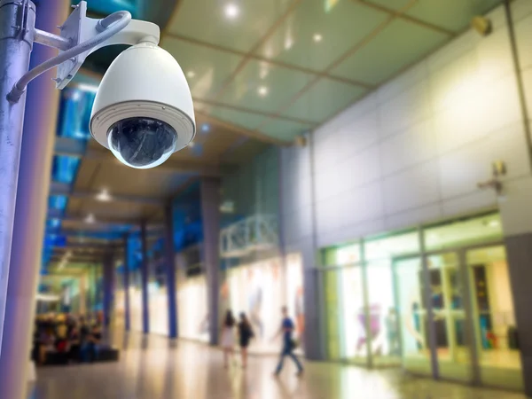 Surveillance Security Camera or CCTV in shopping mall — Stock Photo, Image