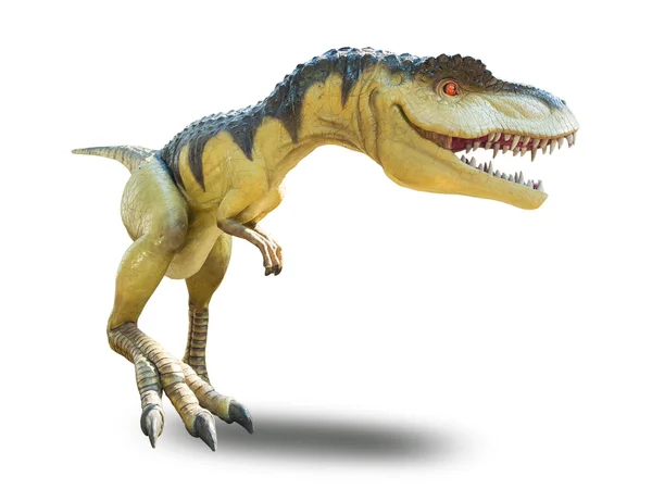 Model na białym tle dinozaurów na biały — Zdjęcie stockowe