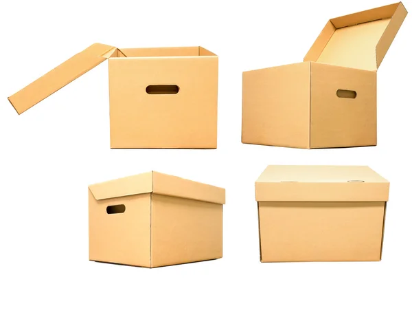 Caja de cartón para el objeto de paquete — Foto de Stock