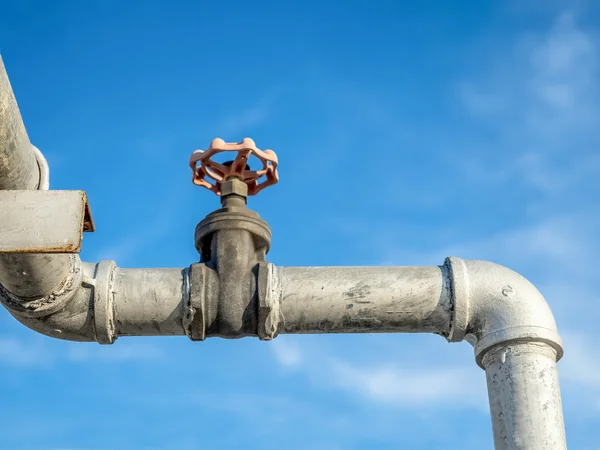 Pipe and valve on service on industry — Stock Photo, Image
