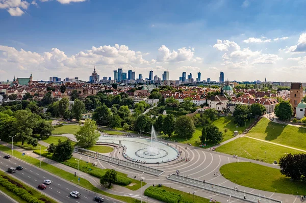 Warsaw Poland Aerial View City — Stock Photo, Image