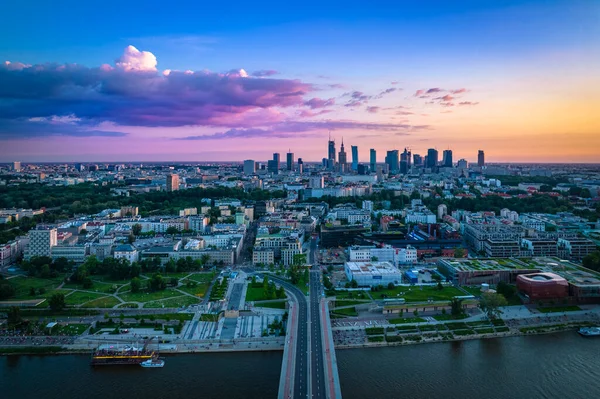 Varsovie Pologne Vue Aérienne Ville — Photo