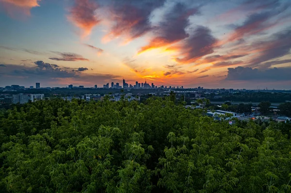 Varsavia Polonia Veduta Aerea Della Città — Foto Stock