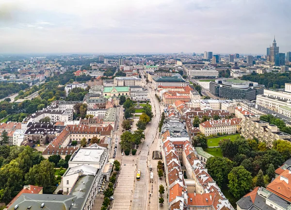 Varšava Polsko Letecký Pohled Město — Stock fotografie