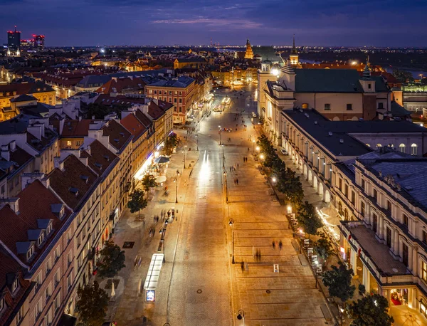 ポーランドのワルシャワ 市街地の空中風景 — ストック写真