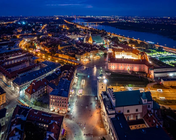 Varšava Polsko Letecký Pohled Město — Stock fotografie