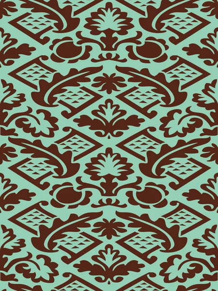 Vector colorido damasco sin costuras patrón floral fondo — Archivo Imágenes Vectoriales