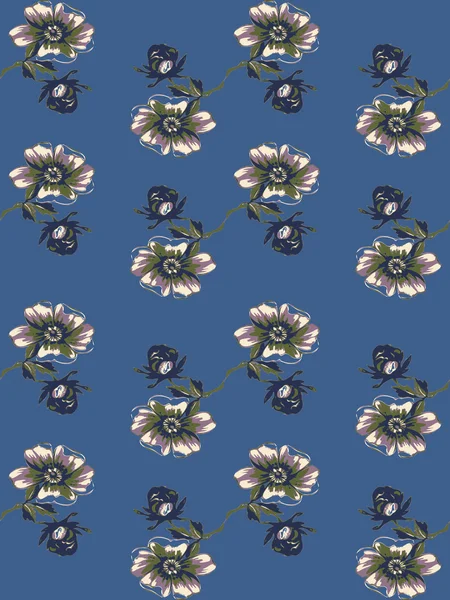 Papel de parede sem costura floral vintage grunge fundo. Ramo com flores de rosas — Vetor de Stock