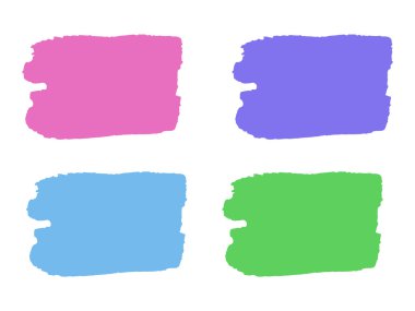 Metni, renkli boya lekeleri izole illüstrasyon arka plan vektör ayarla 