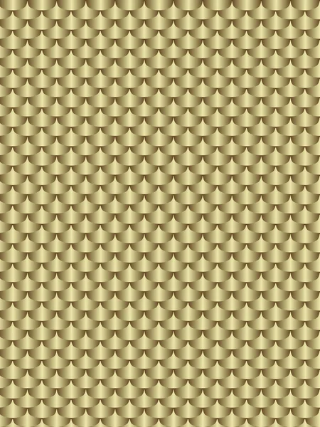 Oro metal cepillado, textura en escamas sin costuras. Ilustración vectorial — Vector de stock