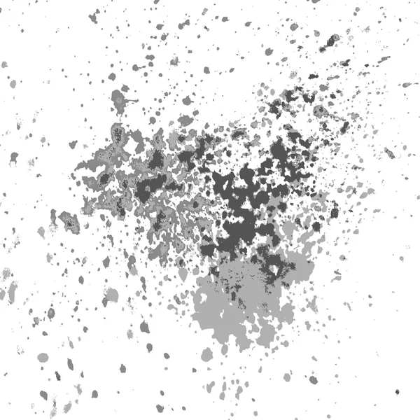Vector silver Paint Splash, splatter och blob Shiny på vit bakgrund. Splash spiral abstrakt bakgrund, ram vektor illustration. — Stock vektor