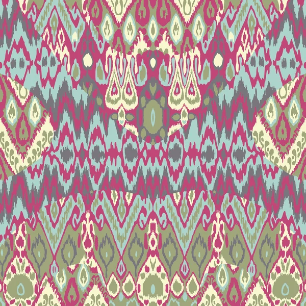 Patchwork-Muster ethnischer Bohemien-Arabesken. nahtlose Zickzack-geometrische Ornament abstrakten Hintergrund. farbenfrohe Stammesgrafik ethnischer Bohemian Print Vintage — Stockvektor