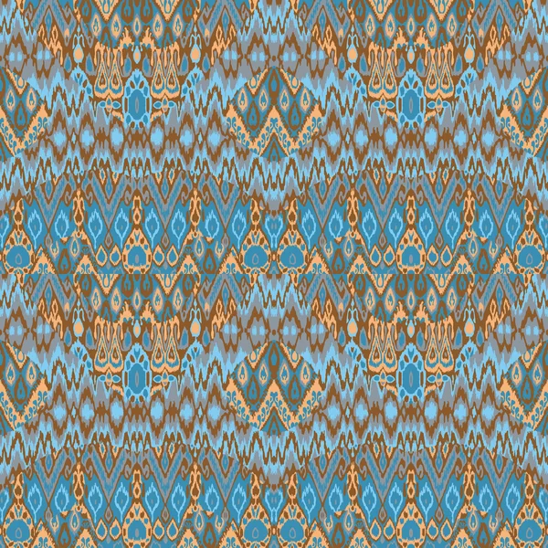 Patchwork estampado bohemio étnico arabesco. Fondo abstracto ornamento geométrico zigzag sin costuras. Colorido gráfico tribal étnico bohemio impresión vintage — Archivo Imágenes Vectoriales