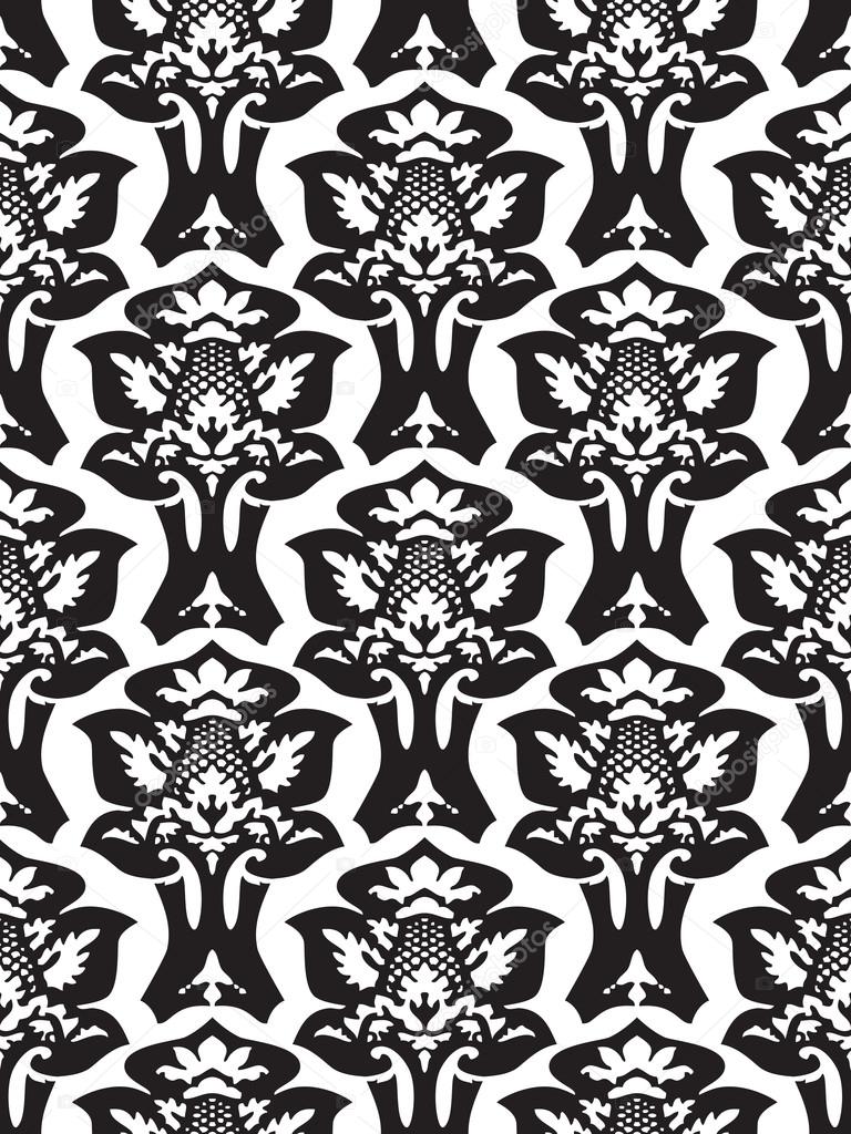 Wrapping Floral Foliage Damask Seamless Wallpaper For Website