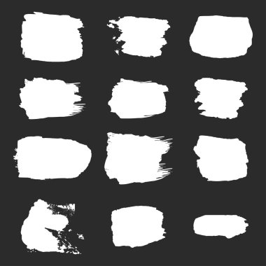 Vektör fırça kontur boya soyut beyaz arka plan seti el çizim tasarım sanatı, afiş için turuncu renk grunge doku çerçevesi, etiket 