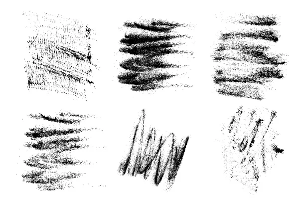 Vektör boya kalemleri el beyaz arka plan seti soyut çizim, tebeşir fırça kontur tasarım sanatı, pastel siyah renk grunge doku deseni, tebeşir üzerine tebeşir çizim