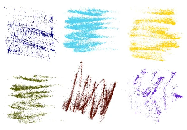 Dessin à la main de crayons vectoriels abstraits sur fond blanc, graphisme de trait de pinceau à la craie, motif de texture grunge couleur noir pastel, dessin à la craie sur tableau — Image vectorielle