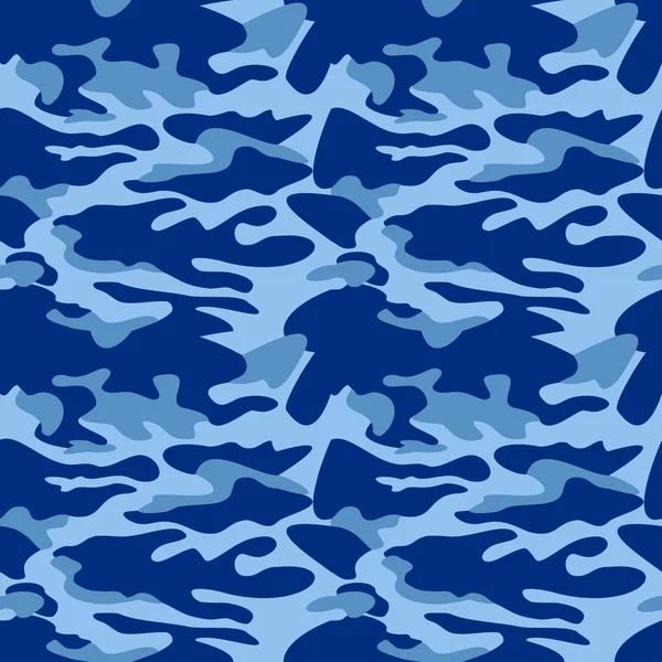Desen arka plan sorunsuz vektör çizim kamuflaj. Klasik giyim tarzı camo tekrar Yazdır maskeleme. Mavi renkler deniz doku